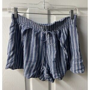 American Eagle Striped Wrap Shorts Medium Striped 2 inch Inseam Beach Summer